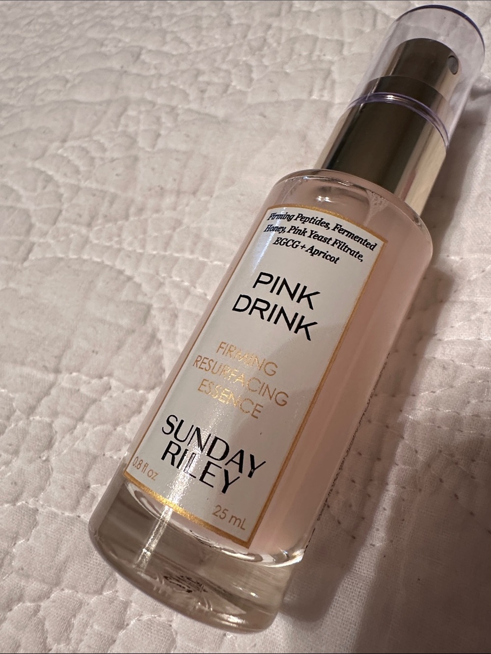 Sunday Riley Pink Drink Firming Essence .8 fl oz new without box